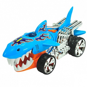 Электромеханическая машинка Hot Wheels со светом и звуком – Акула голубая, 23 см (Toy State, HW90512) Электромеханическая машинка Hot Wheels со светом и звуком – Акула голубая, 23 см (Toy State, HW90512)